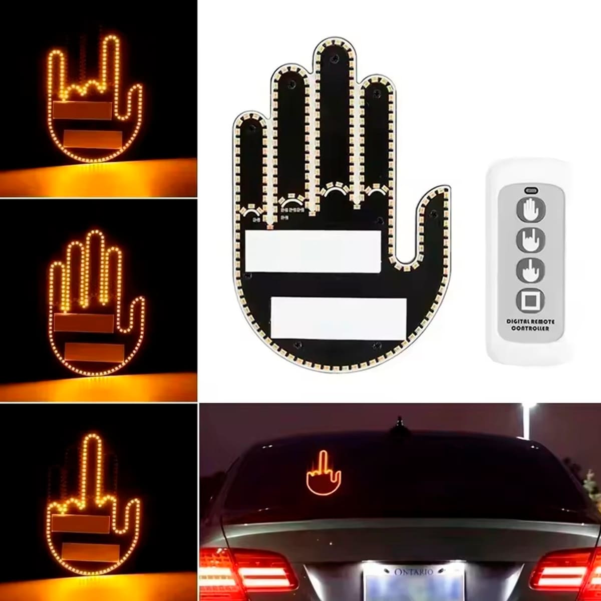 Letrero luz led mano
