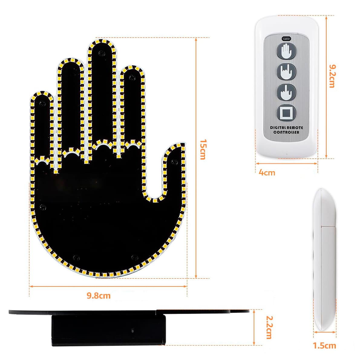 Letrero luz led mano